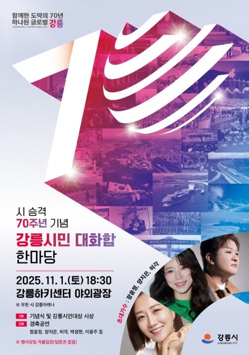 강릉시, 시 승격 70주년 기념 